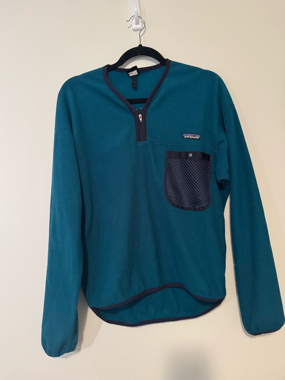 Vintage Patagonia Teal Men’s Capilene half-Zip Fleece 90s